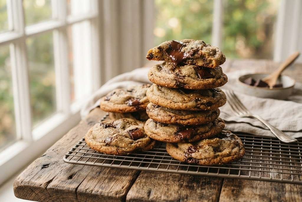 Tahini chocolate chunk cookies