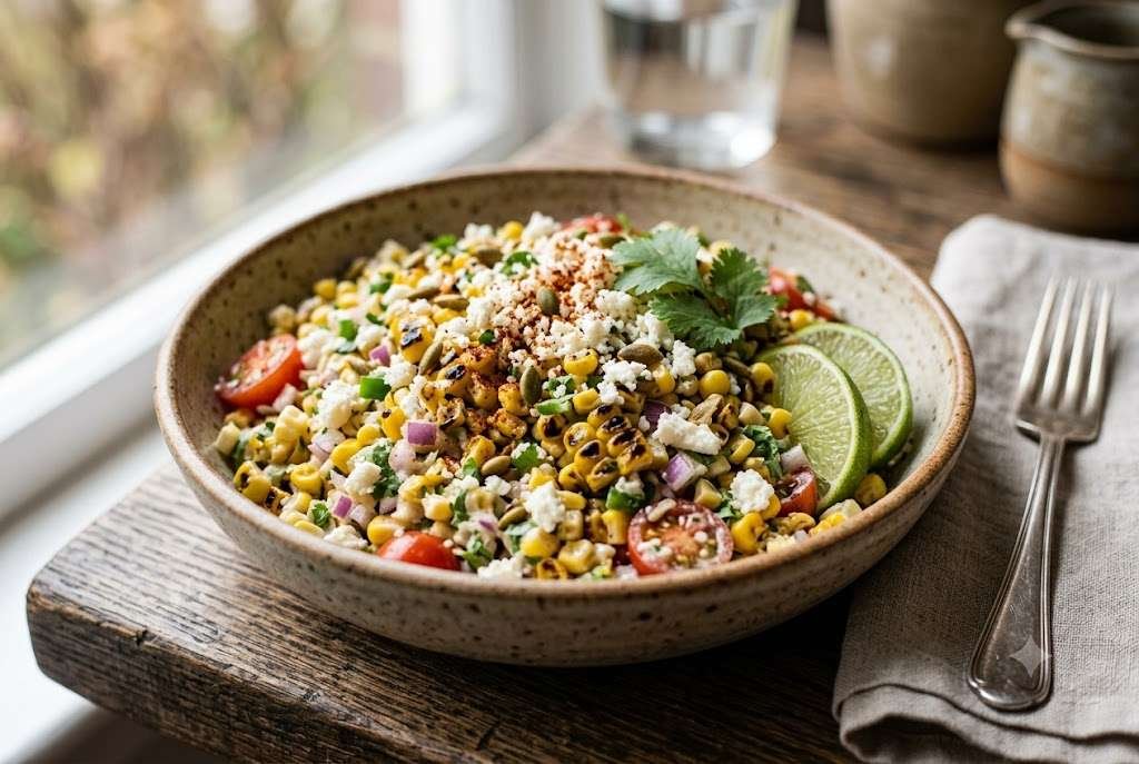 Charred Corn & Cotija Salad