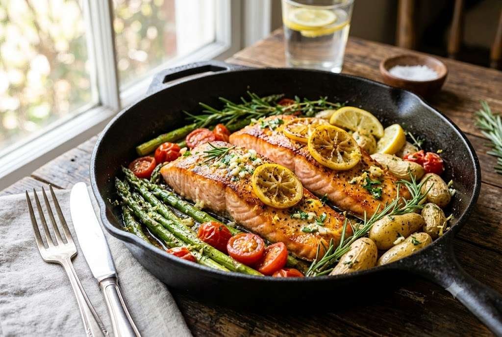 One-Pan Lemon Garlic Salmon