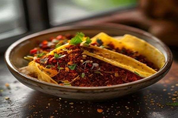 Homemade taco spice blend in a bowl